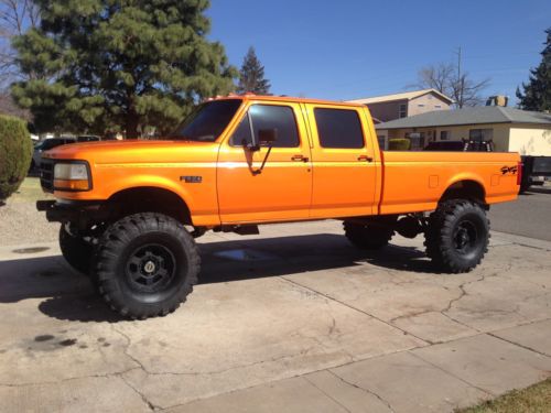 1997 ford f-350 4x4 crewcab powerstroke long bed lifted truck