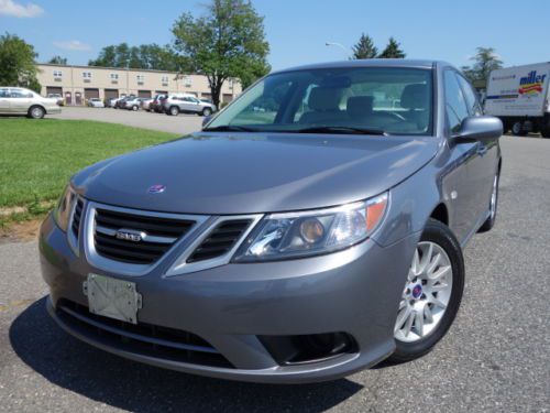 Saab 9-3 sedan 6-speed manual heated leather seats cold a/c autocheck no reserve