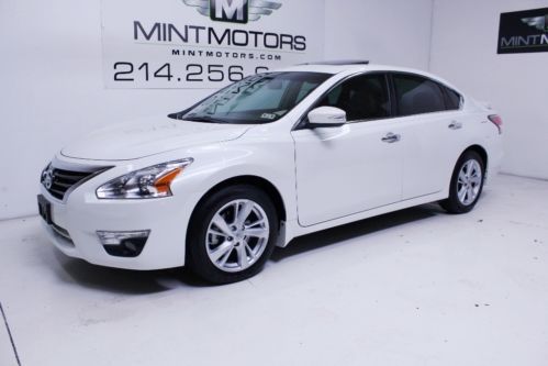 2014 nissan altima sl 2.5l pearl white navi spoiler blind spot heated seats