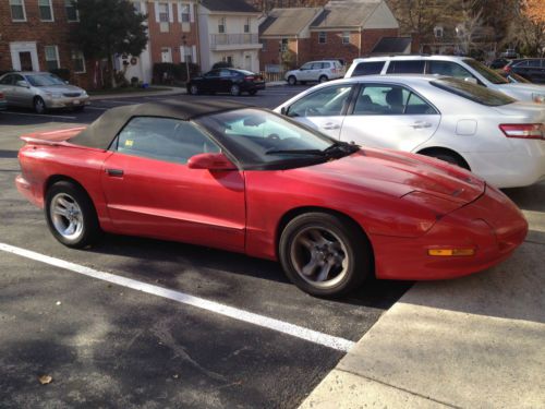 1995 pontiac firebird base convertible 2-door 3.4l - no reserve