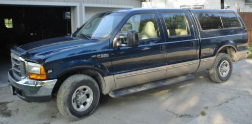 1999 ford f-250 super duty lariat crew cab pickup 4-door v-10 with topper