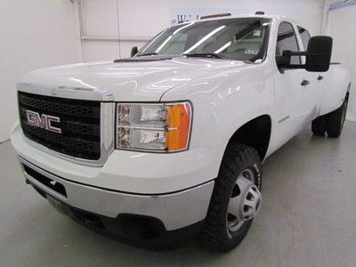 2012 gmc sierra 3500 4wd low mile headrest dvd diesel dually one owner work truc