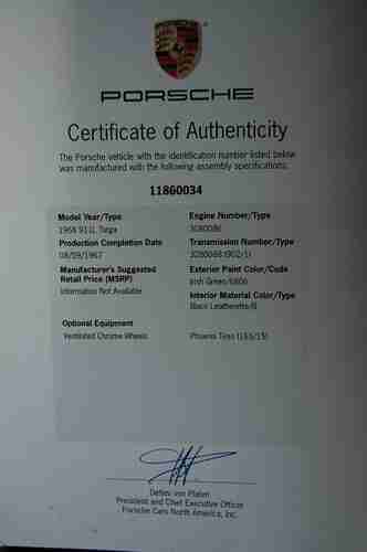 1968 Porsche 911 L Soft Window Targa Spectacular Restored Condition!, image 13