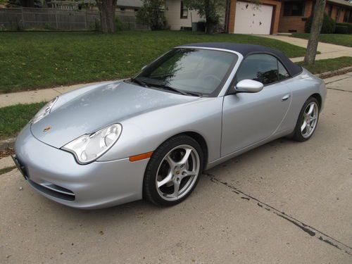 $100k+ new!  2002 porsche c4 911/996 tiptronic cabriolet awd 27k miles,2 owner