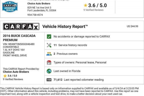 2016 Buick Cascada 2dr Convertible Premium, US $100.00, image 36