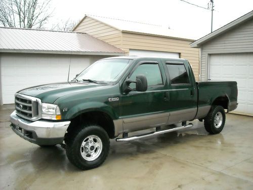 Ford f250, superduty crew cab 4x4 four wheeldrive pickup lariat v10 triton