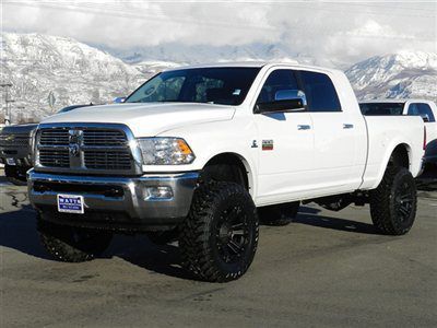 Mega cab laramie 4x4 cummins diesel custom new lift wheels tires leather nav