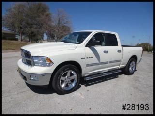 White dodge hemi v8 crew cab short bed pickup truck big horn edition we finance!