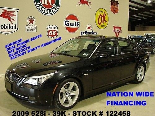2009 528i,sedan,sunroof,leather,bluetooth,18in wheels,39k,we finance!!