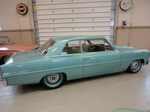1966 chevy ii nova hot rod air ride 4 speed sedan post l-79 style l79 327 clean