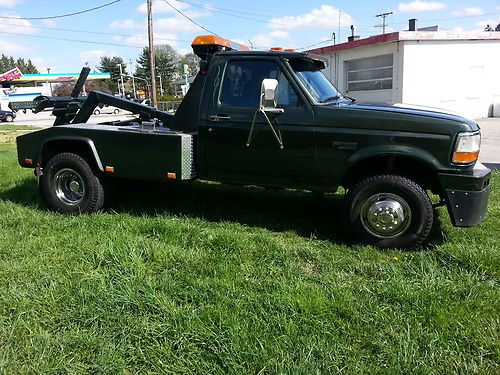 1996 ford f450 super duty xlt power stroke deisel tow truck ~ very clean