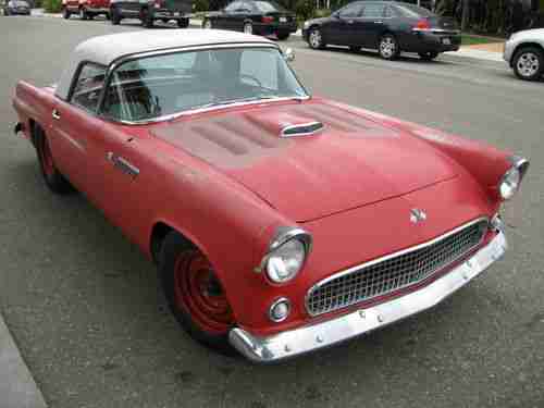 1955 Ford Thunderbird Ca Black Plate Barnfind Hot Rod, image 4