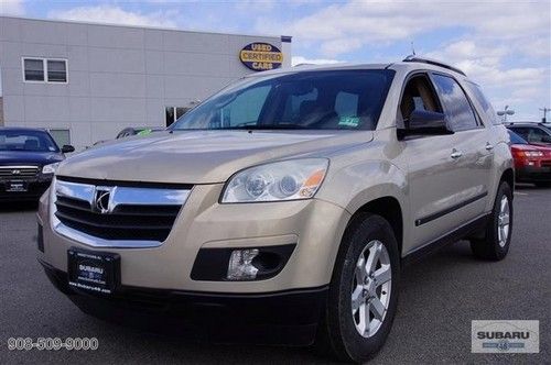 Gold 07 saturn outlook xe 3.6l v6 xm radio 3rd row seats free carfax 1 owner