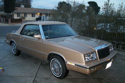 1984 chrysler lebaron convertible 26,000 original miles. one owner.