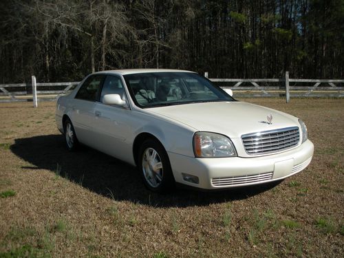 2003 white diamond cadillac deville *no reserve* clean interior &amp; runs smooth