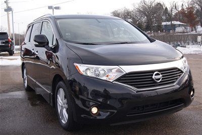 12 nissan quest le, navigation, dvd, blind spot monitor, black / tan, 12k miles