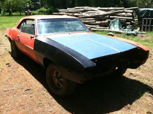 1969 69 camaro barn find x11 original azure turqoise v8 4 speed roller/project