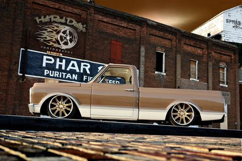 1972 c10 chevy hotrod rat rod street hot rod bagged custom pickup truck air ride