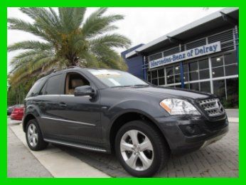 11 certified steel gray ml-350 blue-tec diesel 4-matic awd suv *1 florida owner