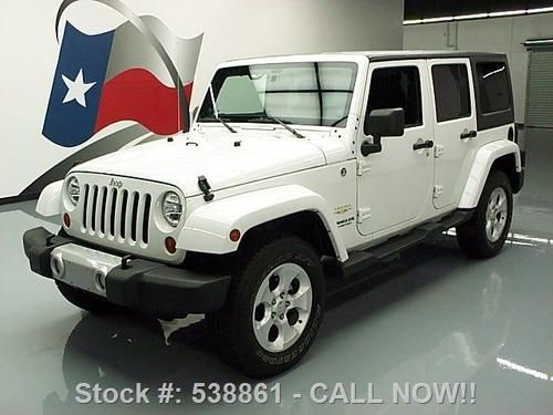 2013 jeep wrangler unltd sahara hard top 4x4 auto 4k mi texas direct auto