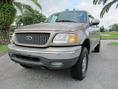 01 f-150 lariat 4x4 crew cab very clean fl truck runs great low reserve