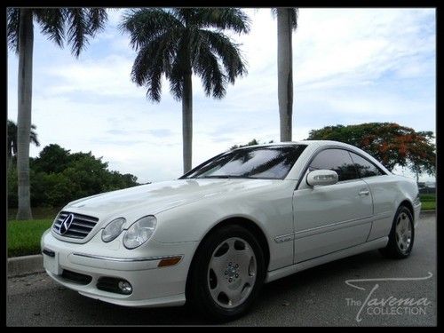 03 cl600 v12! 493hp! keyless go, navigation, clean carfax, whtie on tan fl