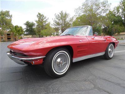 327 v8 4 sp manual stingray with 68000 original miles and its a  convertible