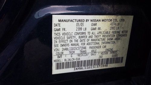 NO RESERVE 2005 Nissan Altima SE Sedan 4-Door 3.5L RUNS GREAT FAST ABSOLUTE SALE, image 11