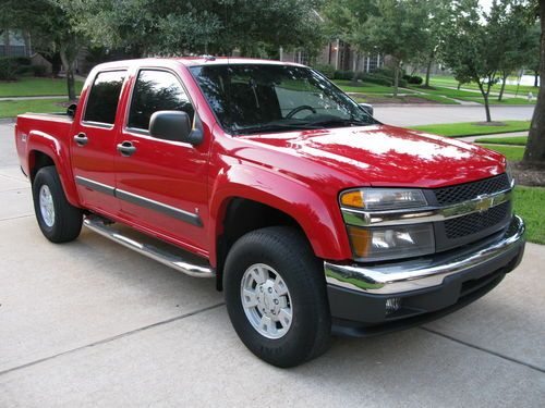 2008 chevrolet colorado lt crew cab red 3.7l 4wd, z71, warranty ultra-clean