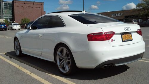 2008 audi s5 white coupe v8 all wheel drive 6-speed navigation