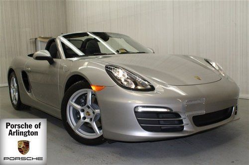 Boxster leather convertible low miles 6 speed warranty silver black