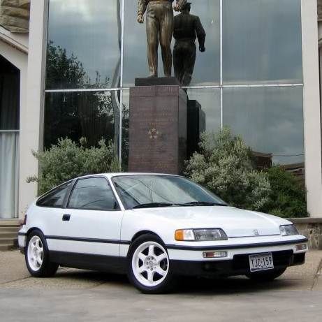 1991 honda crx dx white track b18 swapped 5 speed manual race st hasport