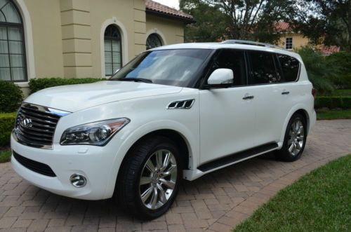 2011 infiniti qx56 awd - 100k warranty - deluxe touring/technology/theater pkg -