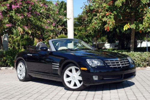 2005 chrysler crossfire limited roadster convertible low miles automatic blk/tan