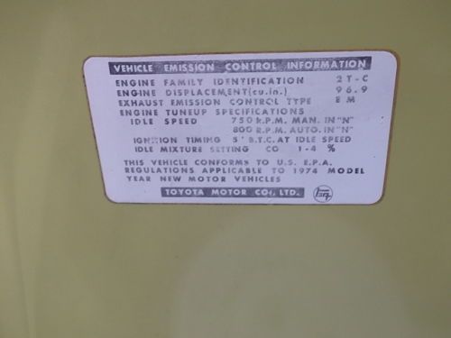 1974 TOYOTA COROLLA 1600 Deluxe, image 21