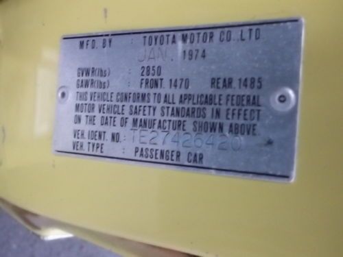 1974 TOYOTA COROLLA 1600 Deluxe, image 22