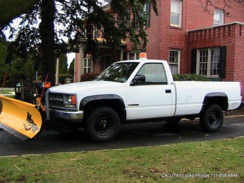 1994 chevy 2500 pick up truck with meyer snow plow 4x4 auto 103k miles