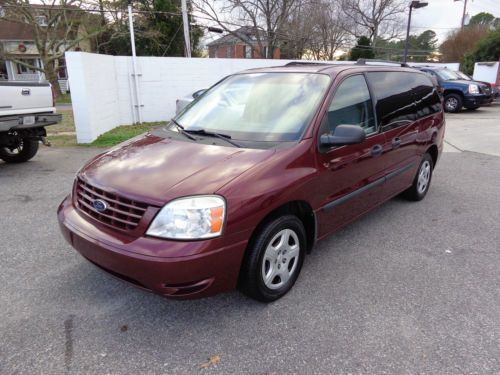 2007 ford freestar no reserve 75k miles low miles mini van third row dvd