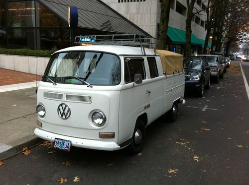 1968 volkswagen vw bus vanagon double crew cab pick up transporter