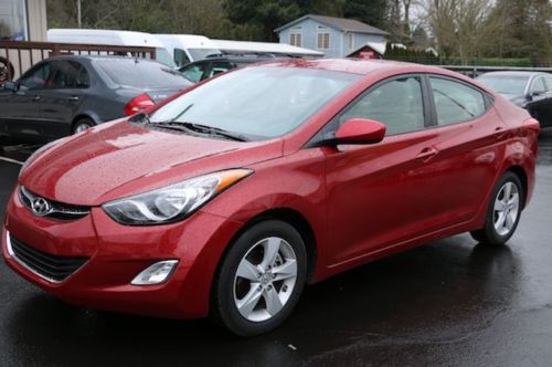 2012 red hyundai elantra gls clean title 12k miles