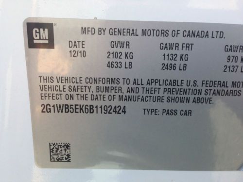 2011 CHEVY IMPALA LT, WHITE/BLACK LEATHER, HEATED SEATS, MOON ROOF, 29K MILES!!, US $16,800.00, image 18