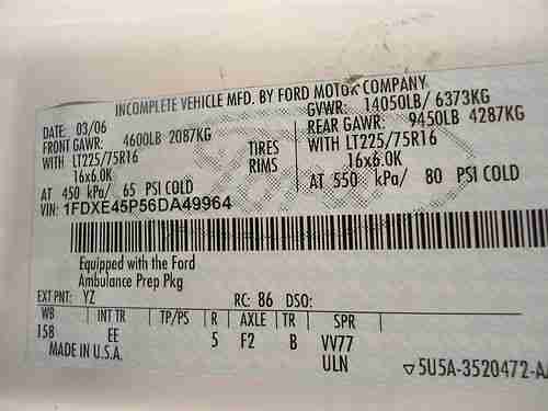 2006 Ford E-450 Super Duty Base Stripped Chassis, image 20