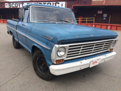 1967 ford f100 swb v-8 352 great patina for shop truck or rat rod