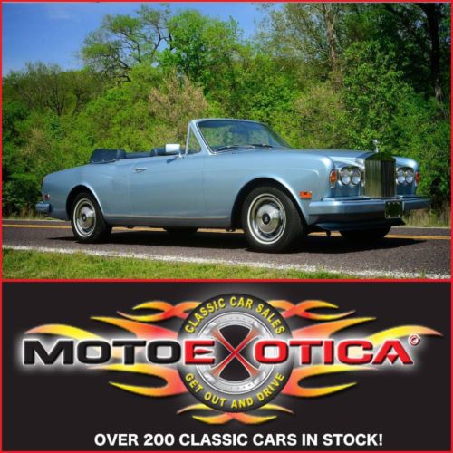 1984 rolls royce corniche - meticulously maintaned - original condition- records