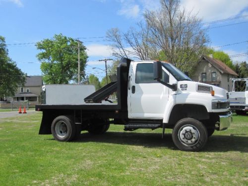 2007 chevy kodiak 4x4 c5500 4wd reg cab w/ 10 ft flatbed duramax turbo diesel