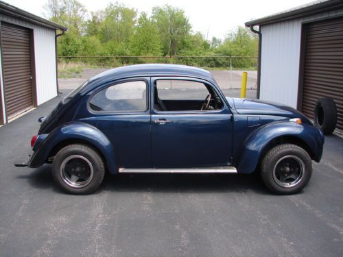 1971 volkswagen vw blue bug super beetle - nw indiana - pan off restoration