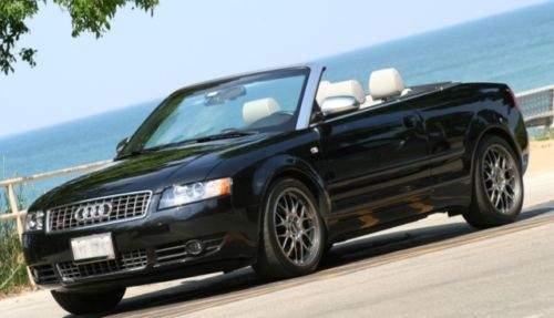 2005 audi s4 cabriolet convertible 2-door 4.2l black 6 speed extras!!