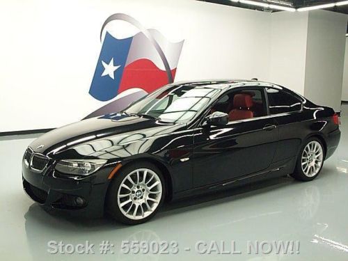 2011 bmw 328i coupe m-sport sunroof red leather 36k mi texas direct auto