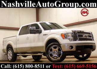 2009 white lariat crew cab 4x4 pickup sync direct auto leather wheels finance