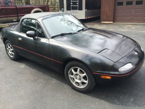 1997 black mazda miata mx5 convertible